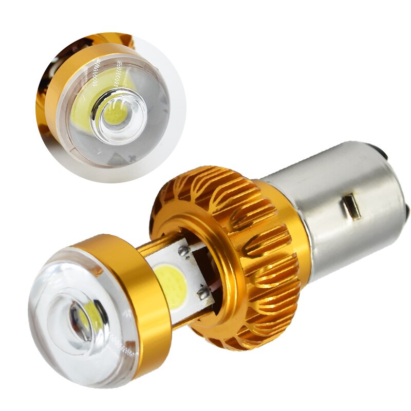 BA20D Motorfiets Led Koplamp Lampen H4 Motorbike Scooter Koplamp Lampen 3COB 65000K High Power Hi/Lo beam