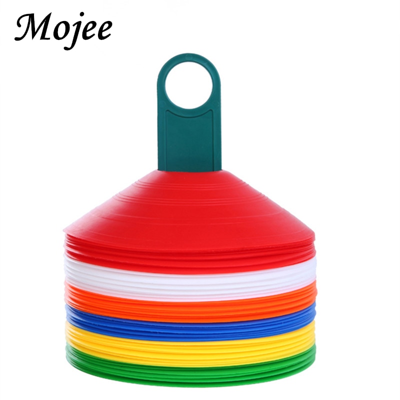 20 unids/lote conos marcador discos cono para Entrenamiento de fútbol balón de fútbol, deporte de patinaje al aire libre deportes Cruz SpeedTraining Accesorios