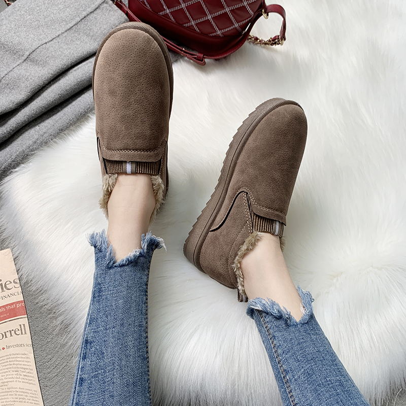 Pels kvinner for sko plysj holde varmen flate sko kvinner casual spenne loafers pelssko kvinne zapatos de mujer dame bomullssko