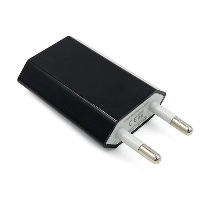 Usb-ladegerät für iphone  x 8 , 7 4 4s , 5 5s se 6 6s plus, handy-ladegerät für iphone, netzteil mit eu-stecker für xiaomi: Schwarz