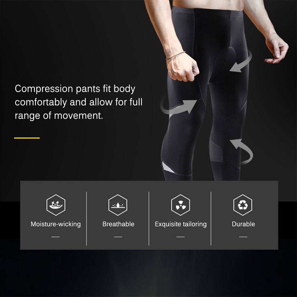 Lixada Men's Reflective Bicycle Pants Spring Summer Autumn Gel Padded Long Road MTB Bicycle Pants Men Riding Trousers