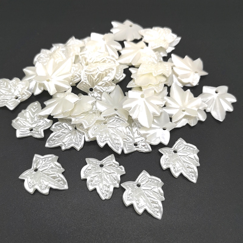 20pcs Jewelry Accessories Acrylic Beads Ivory Pearl Beads Loose Hole Beads Jewelry Accessories Beads Jewelry Making DIY