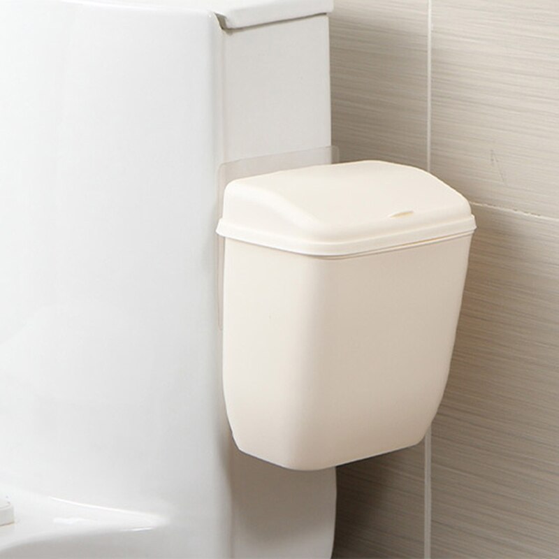 Wall Mounted Trash Can with Removable Lid Waste Paper Storage Organizer for Home Bedroom Bathroom Office Garbage Basket