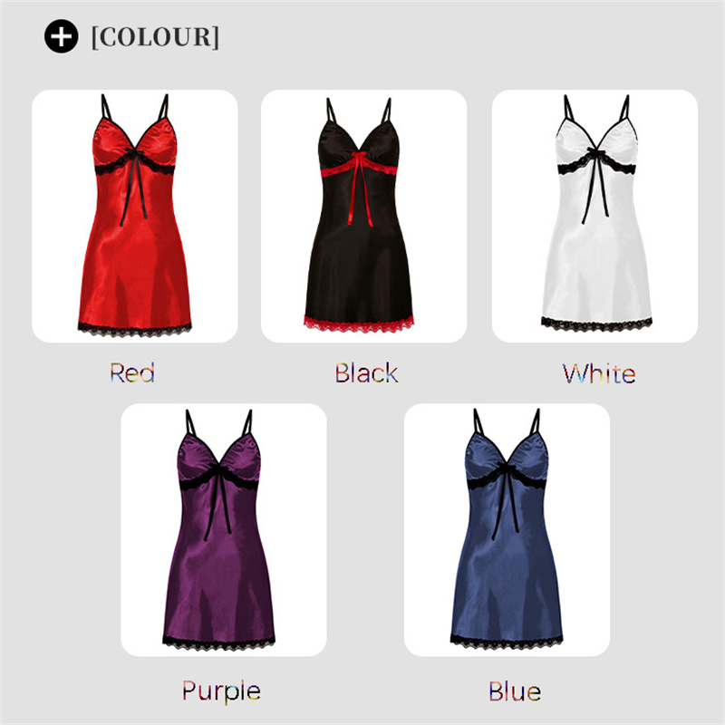 Sexy nachtkleding voor dames, zijde satijnen nachtkleding, slipjurk, mouwloze pyjama, nachthemd, nachtkleding in grote maten, comfortabel