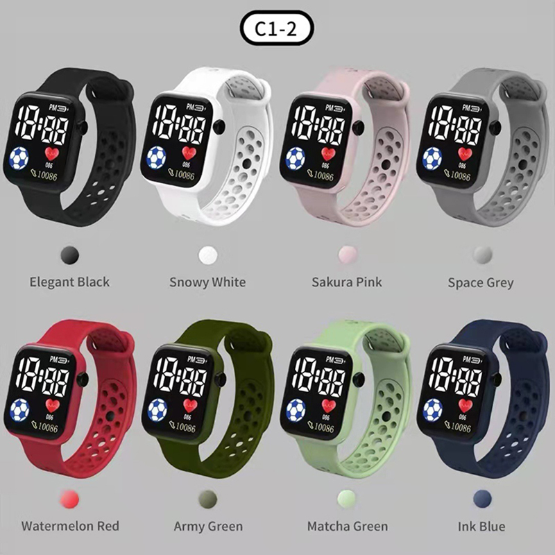 Reloj Digital LED YIKAZE para niños y niñas, relojes deportivos desechables, correa de silicona, reloj electrónico Digital para niños