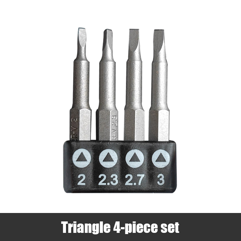 4/7/13 Stuks Speciale Vormige Schroevendraaier Set 50 Mm U-vormige Y-Type Driehoek Innerlijke kruis Drie Punten Schroevendraaier Bit Boor Onderdelen Tool: Grey