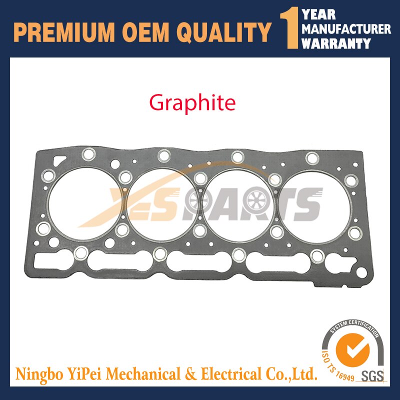 1PC For Kubota V1505 Head Gasket 16394-03310 16394-03313: Head gasket Graphite