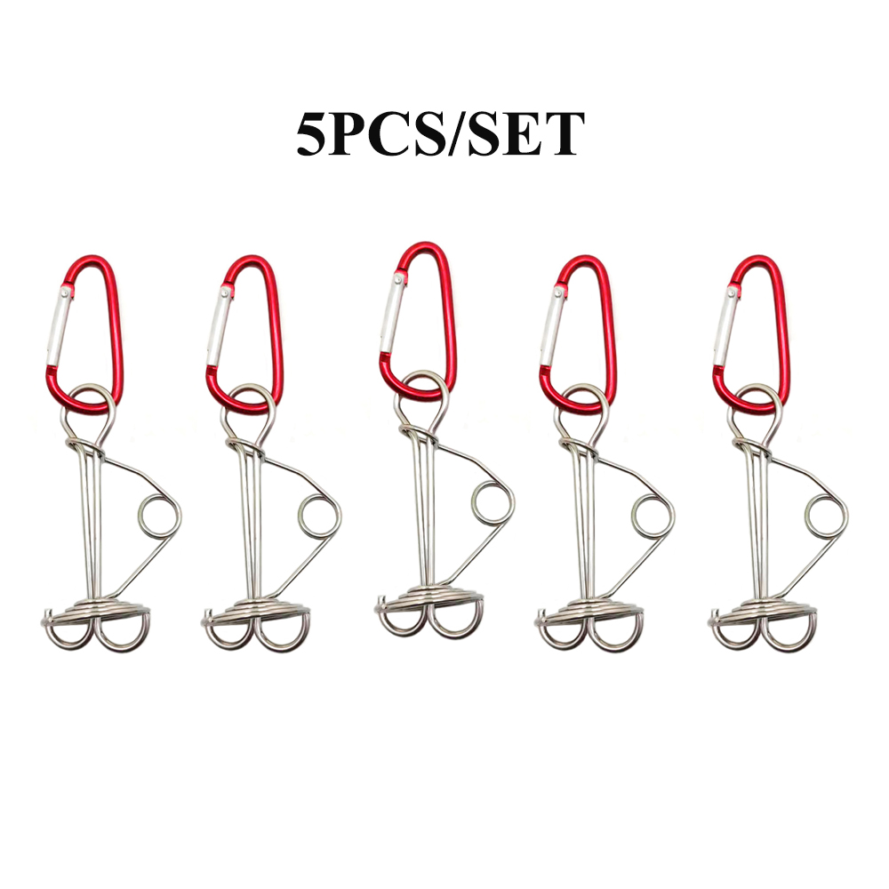 Kołek do pokładu ośmiornicy w kształcie spirali z karabińczykiem, klamry do liny wiatrowej, paliki do namiotu, kołek do deski sprężynowej, 5 szt., 10 szt.: BŁĘKITNA