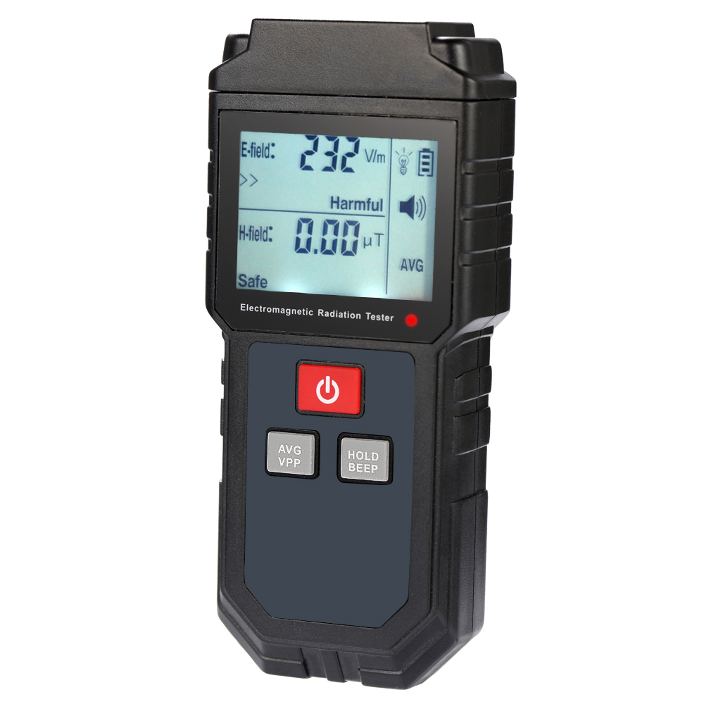 Handheld Digital LCD EMF Meter Electromagnetic Radiation Tester Electric Field Magnetic Field Dosimeter Detector: Default Title