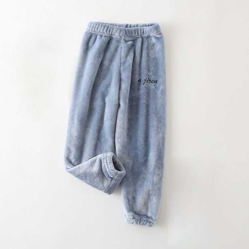 Hembyxor för barn vinter flanell pyjamasbyxor flickor pyjamasbyxor lounge wear barn sovbyxor