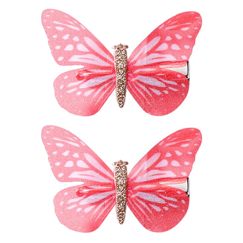 1 par de pinzas de pelo creativas para niños, pasador decorativo brillante para el pelo de mariposa, pasador para el pelo, accesorios para el pelo de niños,: 2