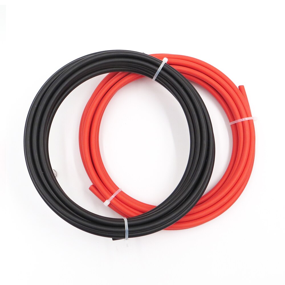 20 m/partij (Zwart kabel 10 m + Rode Kabel 10 m) 2.5mm2 Solar Connector Kabel 14AWG Zwart of Rood TUV Goedkeuring Power Kabel MC 4