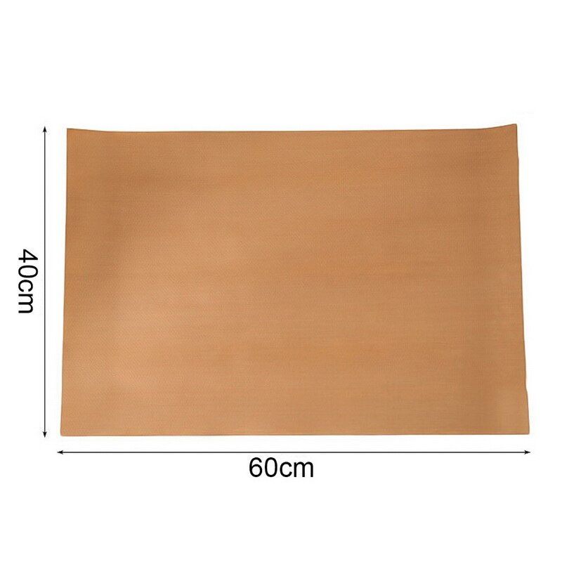 Papel de horno antiadherente reutilizable, resistente a altas temperaturas, almohadilla para hornear alfombrilla: 60x40cm brown