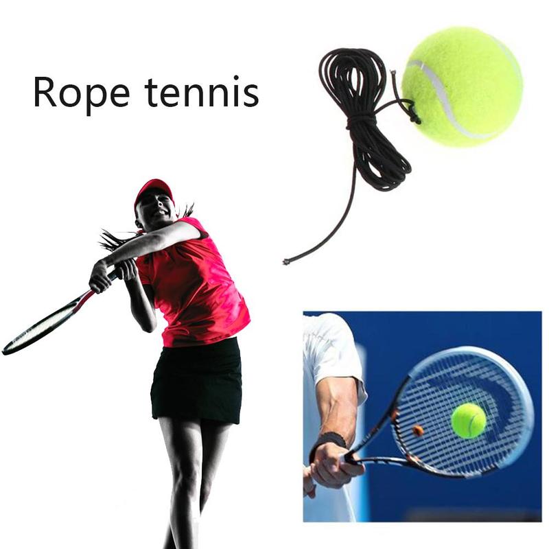 1 stk enkelt træningsreb tennis fed elastisk bold newbie resistent gummi tennis trænings reb  u5 s 5