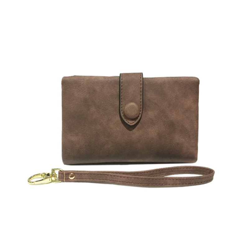 Wallet Bag For Women Female Leather Wallet Matte Short Cartera Mujer Cute Tri-fold Multi-card Lady Phone Purse: Blue