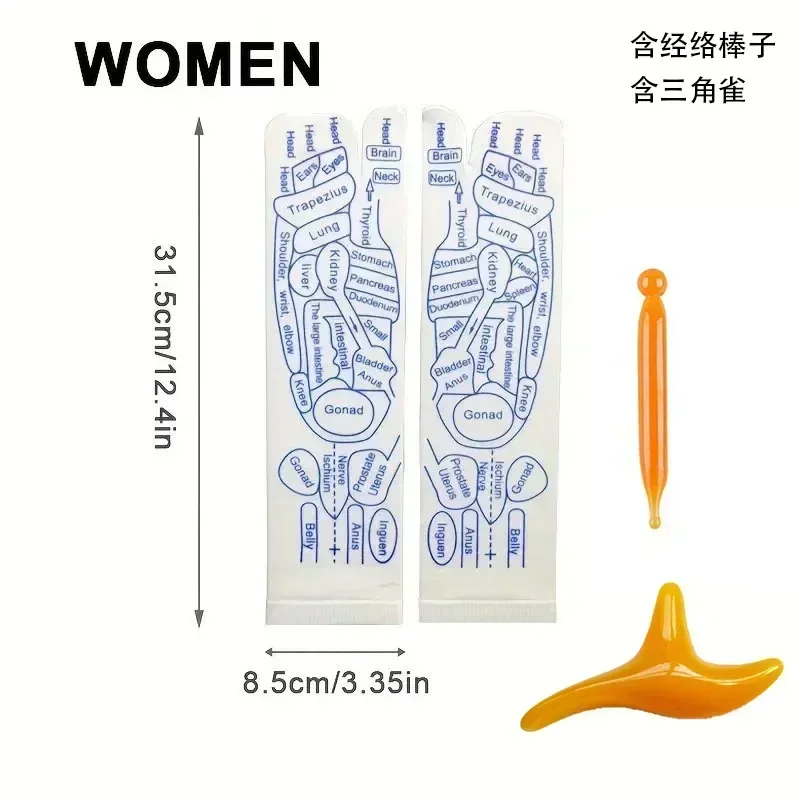 1 einstellen Socken Akupressur Fußpflege Massage Lindern Müde Füße Massagegerät Reflexzonenmassage Socken Fuß Akupunkturpunkt Massage Werkzeug Physiotherapie: MULTI