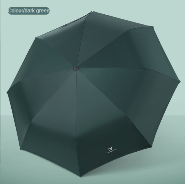 Travel Portable Mini Sun & Rain Folding Anti UV Umbrella, Compact Umbrella for Car, Lightweight UV Protection Windproof Umbrella: green
