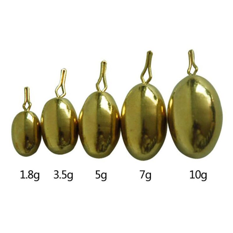 Outkit fiske bly sänken kula koppar vikt sänkor 1.8g/3.5g/5g/7g/10g redskap sänkor fiske bly vikt