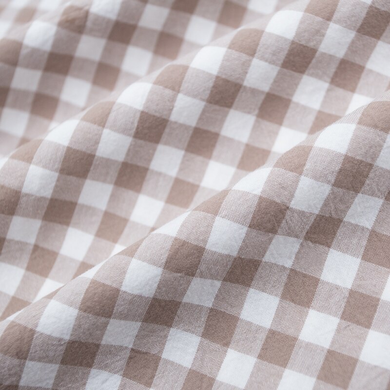 Waschen Reiner Baumwolle 100% Stoff für Bettwäsche Decke Abgedeckt Kleidung Shirt Netz gestreift Plaid Tuch Brokat NäHenne Diy 50x250cm: Khazi klein Netz