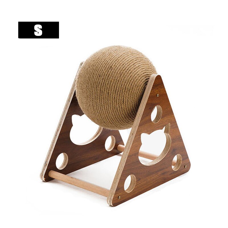 Scratball Toy Kitten Sisal Board Cat Scratcher Sisal Rope Ball Kitten Interactive Grinding Paws Toys Scratch Board Pet Furniture: A-Triangle-S
