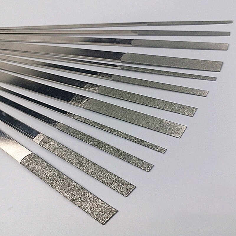 Lima de aguja para 12 piezas de 180mm, Lima de diamante cónica, CF-400, troquel