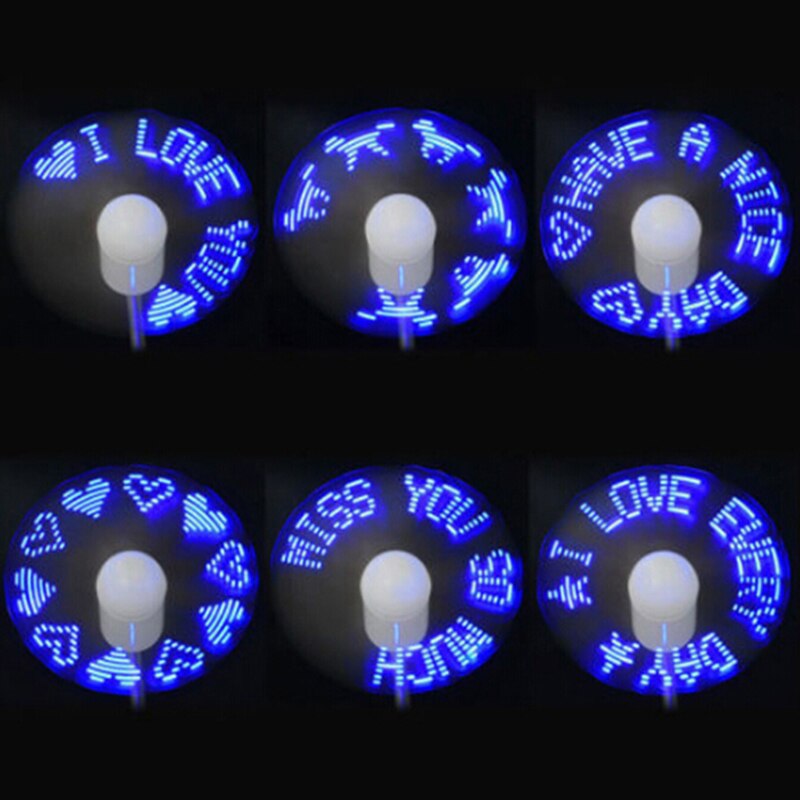 mini gadget flessibili per ventole USB con Schermo a portato orologio imitazione ventola USB per computer portatile veloce parola regali creativi