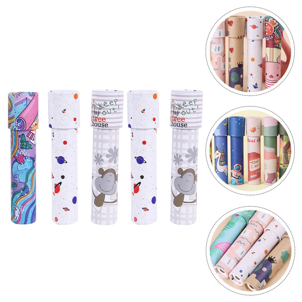 5Pcs Interactive Rotating Kaleidoscope Educational Plaything (Random Style): Default Title