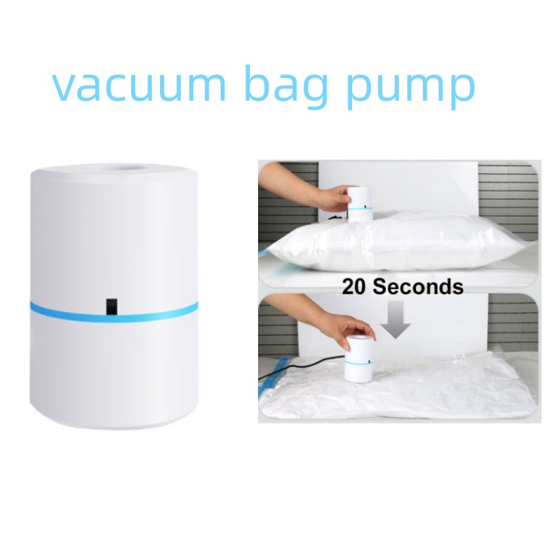 Pump organizer Compressed Bag Electric Pump Travel Vacuum Bag Pump Mini Sealer Machine Space Saver for Clothes Food Organizer