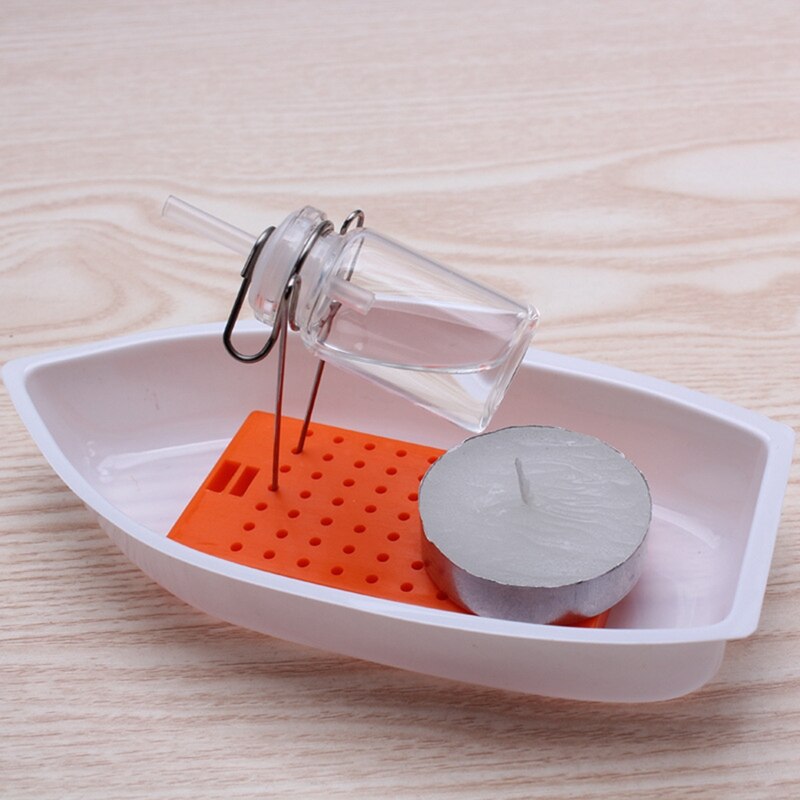 Candle Powered Steam Boat Kid Science Physics Experiment Toy for Physics Experiment School Teaching Aids