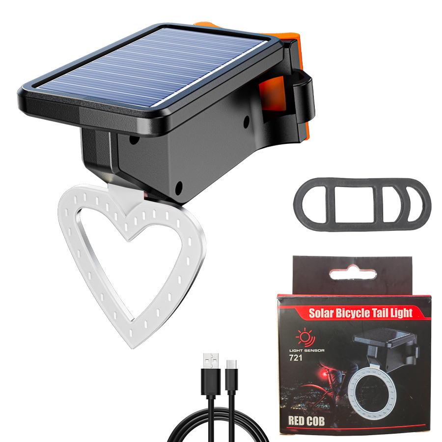 Bicycle Rear Light Rechargeable High Visibility Red Light Tail Light Horizontal Or Vertical MTB Road Bike Lamps Accessories: Red