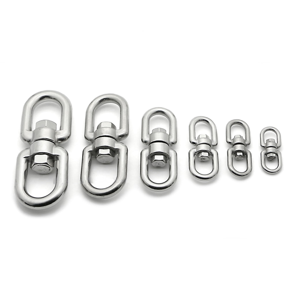1Pcs M14 Roestvrijstalen Rechte Link Chain Sling Lifting Universal Swivel Chain Sling Ring Oog Om Oog Rigging Pet ring