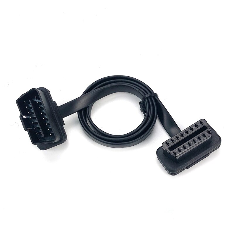60Cm Obd2 Verlengkabel Platte Dunne Noodle Obd Adapter 16Pin Man-vrouw Auto Kabel Connector