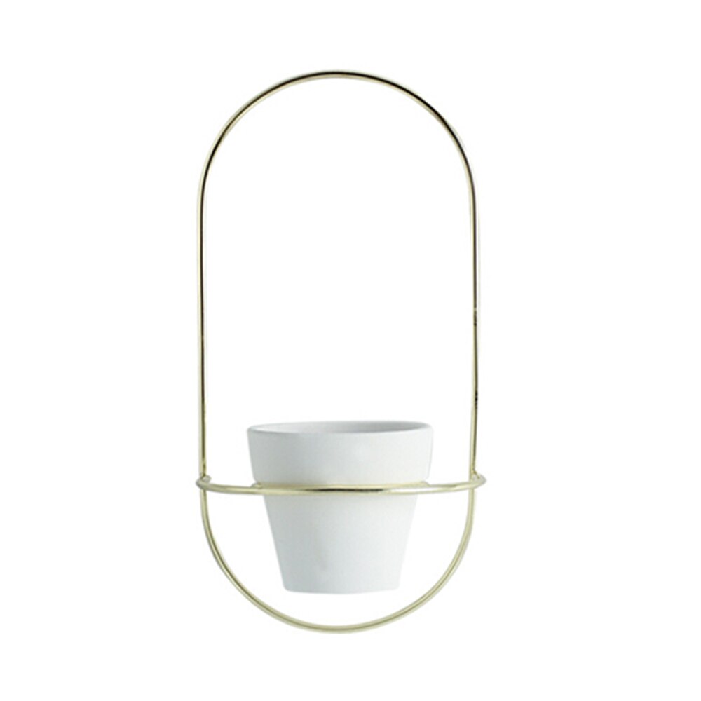 Maceta de hierro de estilo nórdico para decoración del hogar contenedor de maceta geométrica colgante para pared para Oficina Decoración de ventanas: A1