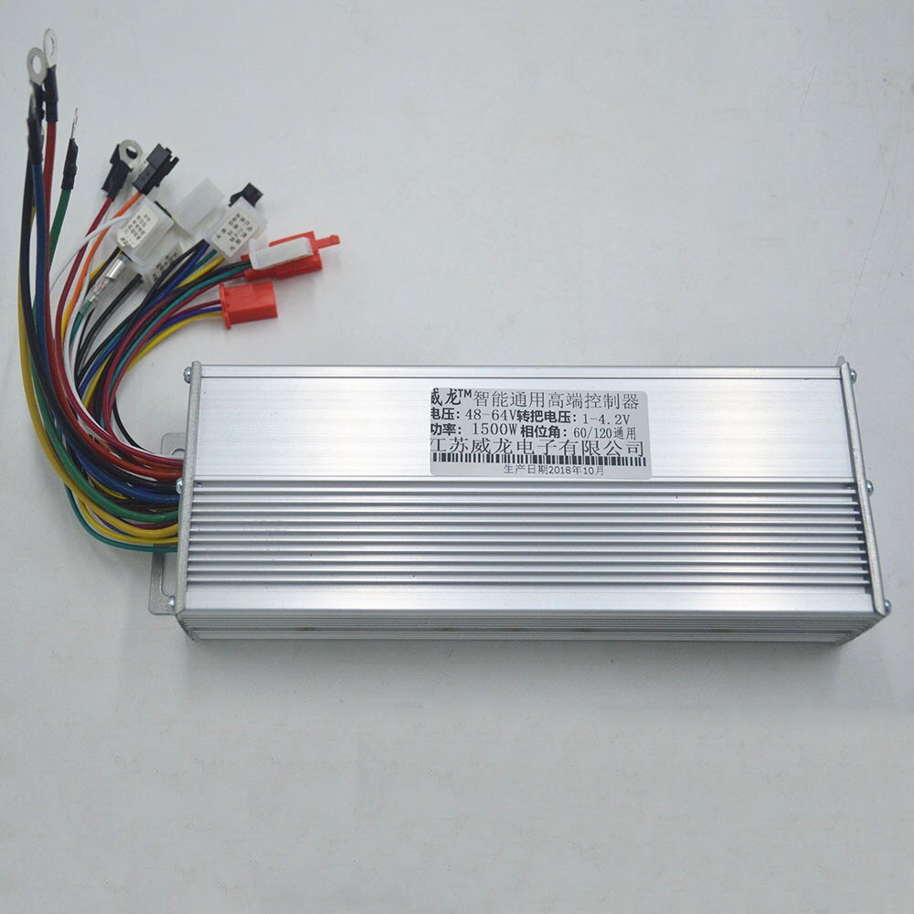 48V to 64V 1500W 45A Sensor/Sensorless Brushless ebike Controller with reverse for e-bike/Scooter/Motorcycle Controller 1000w: Default Title