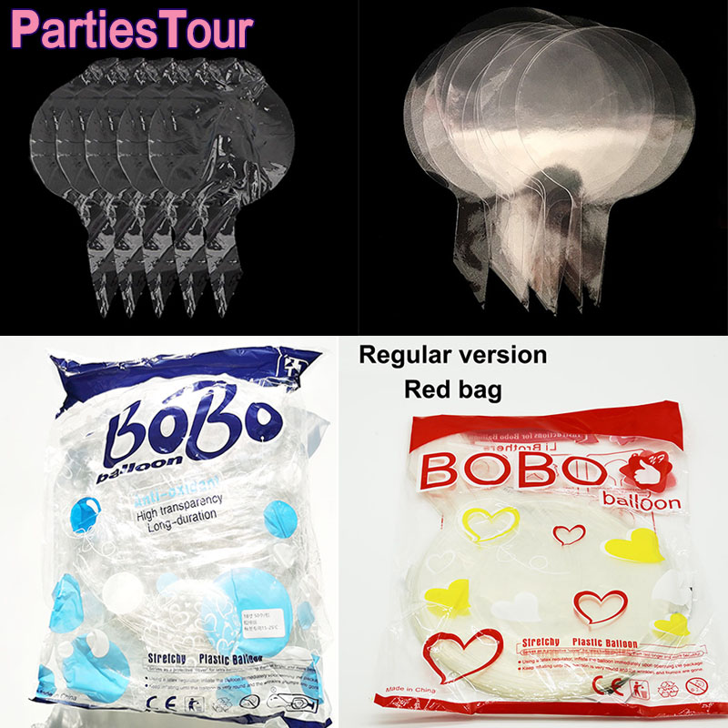 50pcs Clear Bobo Balloon 8/10/12/16/18/20/24/36'' Transparent Bubble Balloon for Birthday Wedding Birthday Christmas Decor Globo
