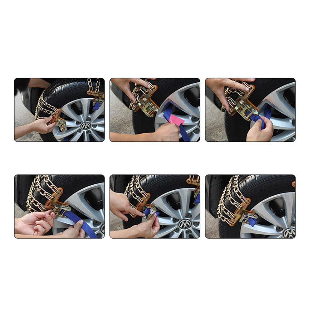 Cadenas universales de acero para neumáticos de coche y camión, cadenas para nieve, cadenas para invierno, cadena para ruedas de vehículos SUV, cadena de emergencia para seguridad en carretera, 1 unidad