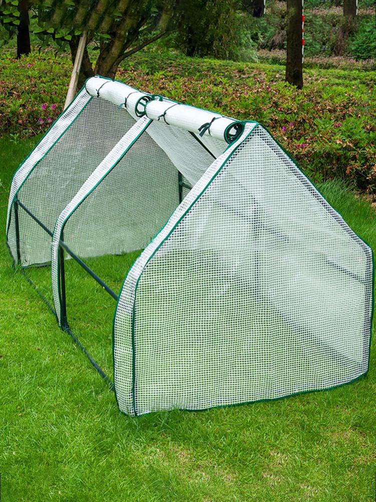 Heavy duty mesh lined cover Greenhouse Cover Durable Rainproof Protector Tool for Plants #W0