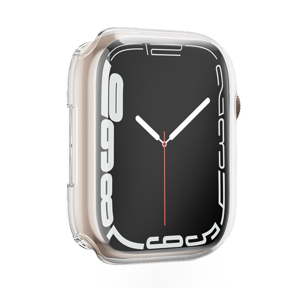 Zachte beschermhoes voor Apple Watch Series 8/7 45 mm 41 mm Transparante, volledig bedekte 3 2 1 38 mm 42 mm Screen Protector Cover voor iWatch 6 SE 5 4 44 mm 40 mm