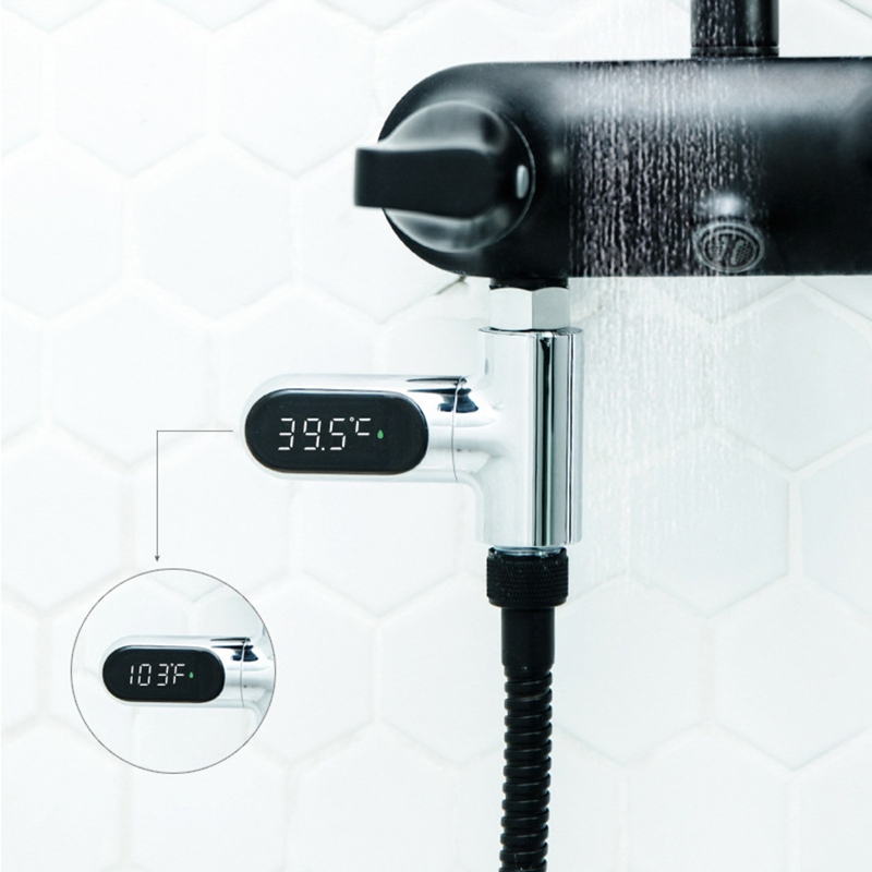 Thermomètre intelligent pour douche, affichage LED, affichage de la température de l&#39;eau, auto-production d&#39;électricité