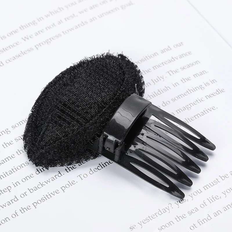 Front Hair Fluffy Patch Hair Pad Hair Device Princess Hair Style Heightening Device Posted Magic Belt Hair Ornament Headdress: black