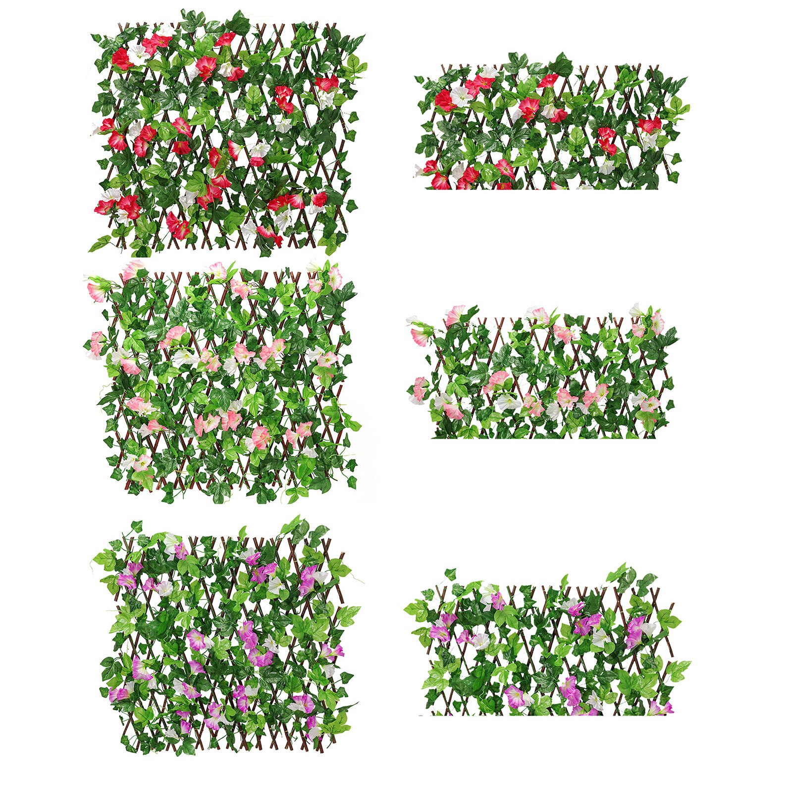 Retractable Artificial Willow Wood Fence With Flowers Protect Privacy Fence Suitable For Wall Decoration Fence Screens