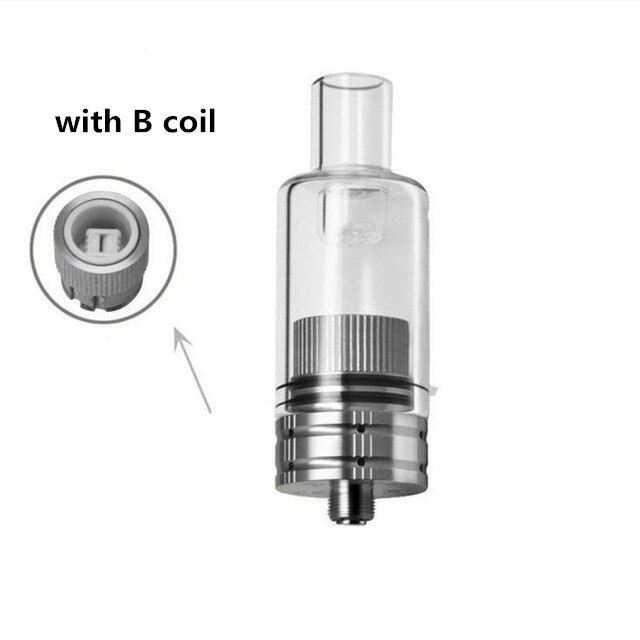 Longmada Mr Bald III Atomizer with Replacement Ceramic Coils Glass Chamber Herbal Tank for 510 Box Mod Dry Herb Vaporizer Kit: Atomizer with B Coil