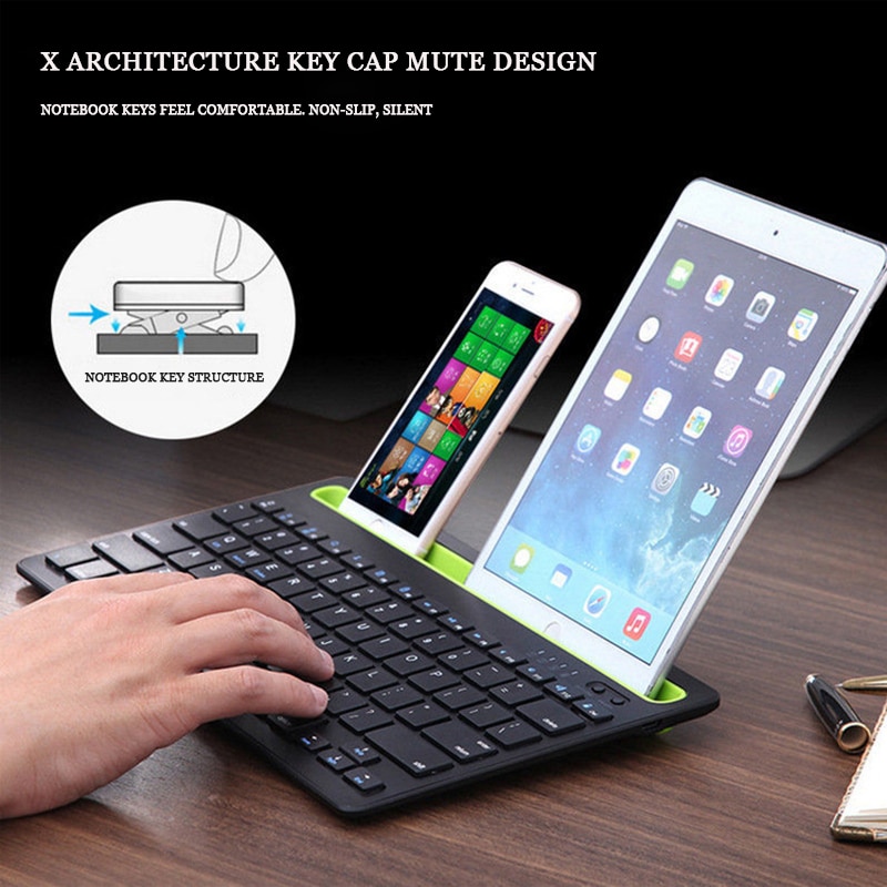 Phablet Notizbuch stille tastatur multi-System unterstützung integrierte karte Slot Bluetooth tastatur Clever Energie sparen Anti-Schleudern comfo