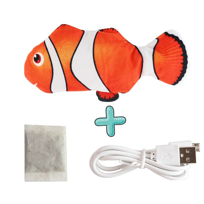 Kat Elektrische Bewegende Vis Speelgoed Usb Charger Vis Interactief Kattenkruid Chew Bite Speelgoed 3D Simulatie Vis Spelen Speelgoed Kat Kwispelende speelgoed