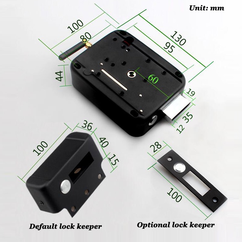 Waterproof Fingerprint lock Electric Door Lock Hidden lock ID Key Battery Digital Lock Gate opener Garden lock