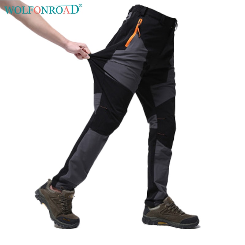Wolfonroad heren snel drogende broek elasticiteit waterdicht winddicht sportbroek wandelen kamperen broek lente heren broek l-qzkys -001
