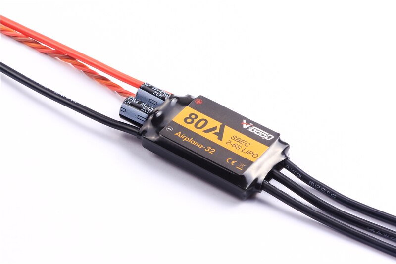 Newest VGOOD Brushless ESC 6A / 12A / 20A / 30 / 40A / 60A / 80A / 100A / 120A 2S 32-Bit With 1.5A SBEC for RC Airplane Accs