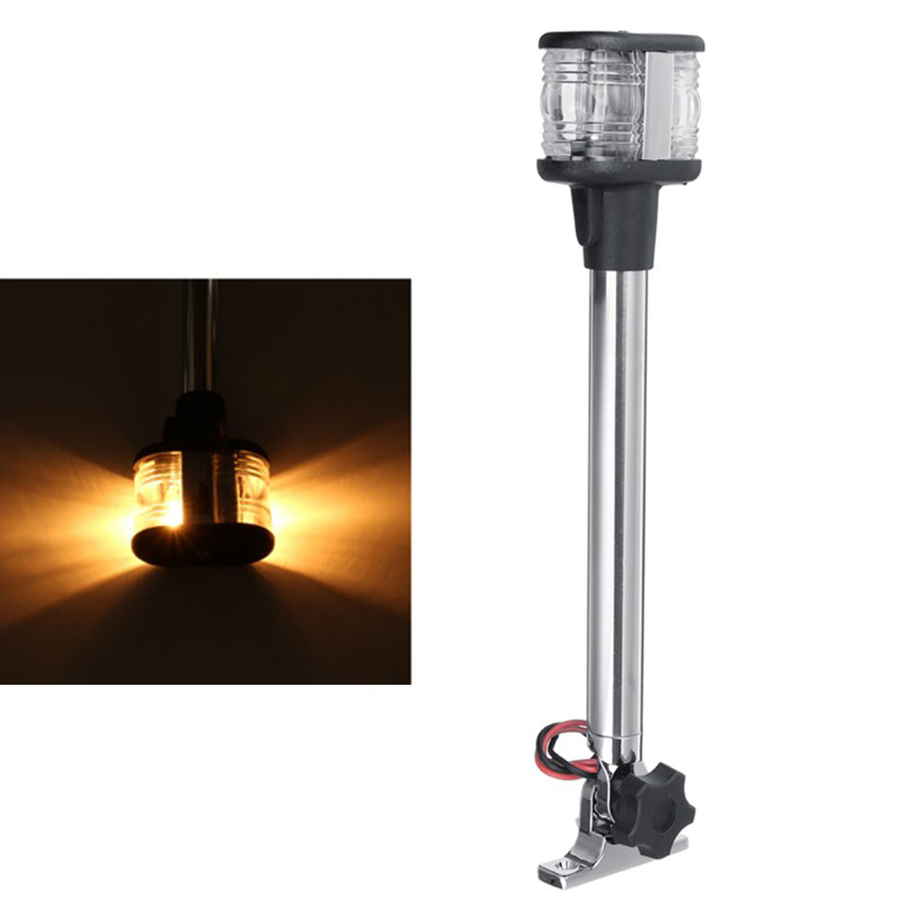 375mm Stainless Folding Pole LED Navigation Anchor Light 12V for Marine Boat