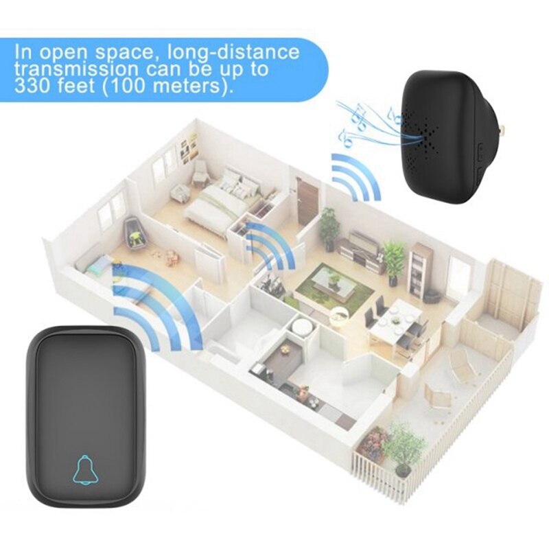 Wireless Doorbell Welcome Bell Intelligent Home Door Bell Alarm Smart Doorbell Doorbell Ring Waterproof Button