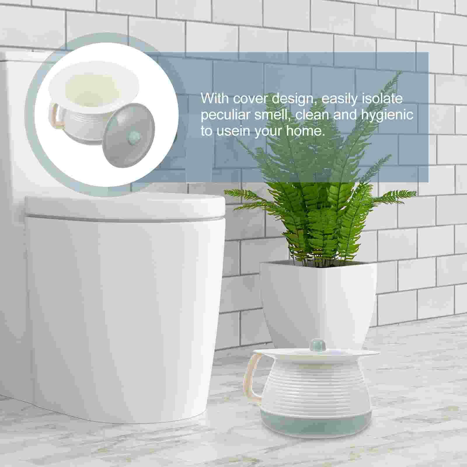 1 Set Portable Children Spittoon Disabled Chamber Pot Night Urine Pot for Elderly Covered Spittoon